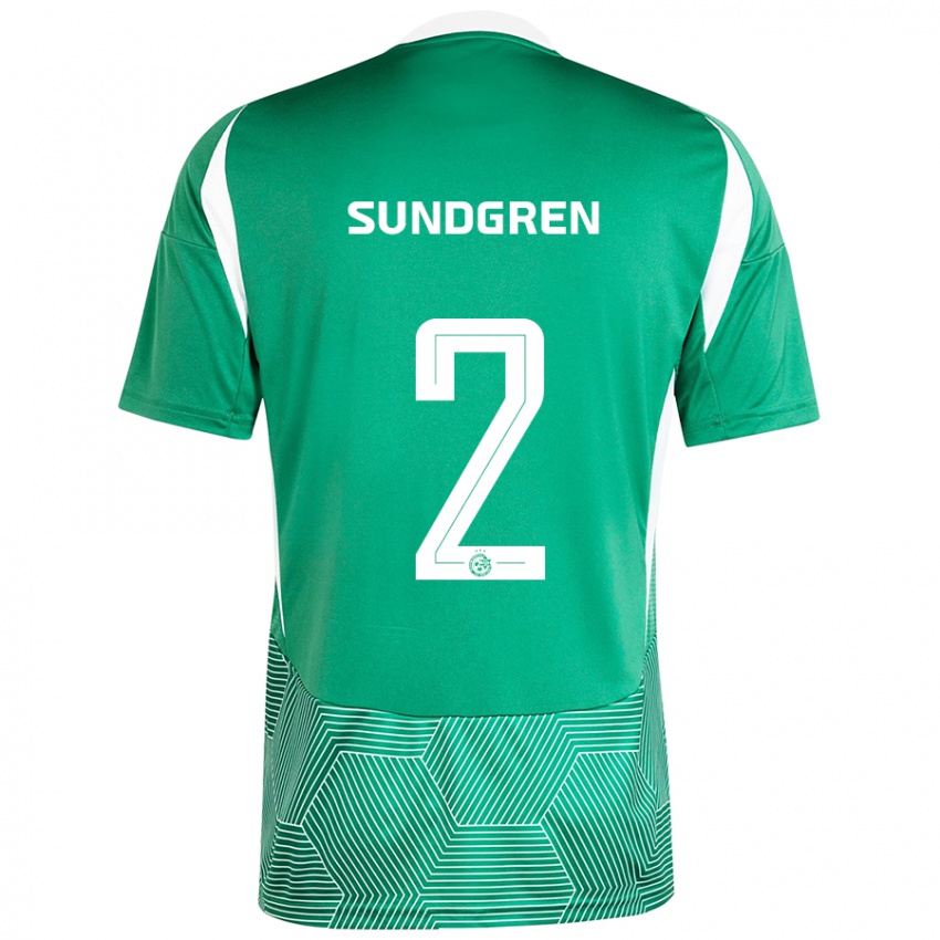 Kinder Daniel Sundgren #2 Grün Weiß Heimtrikot Trikot 2024/25 T-Shirt Österreich