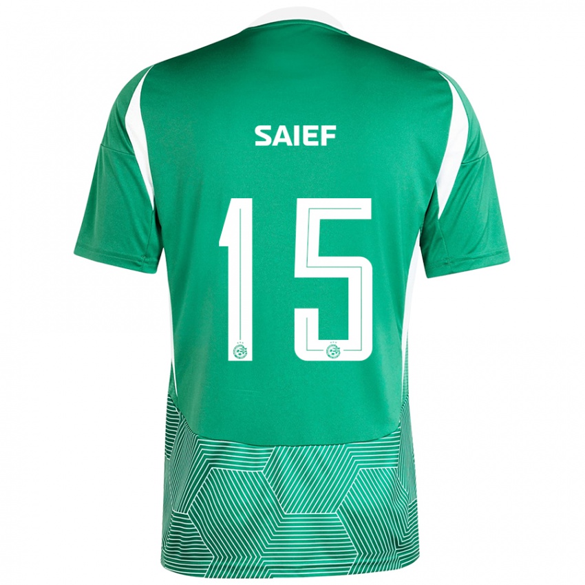 Kinder Kenny Saief #15 Grün Weiß Heimtrikot Trikot 2024/25 T-Shirt Österreich