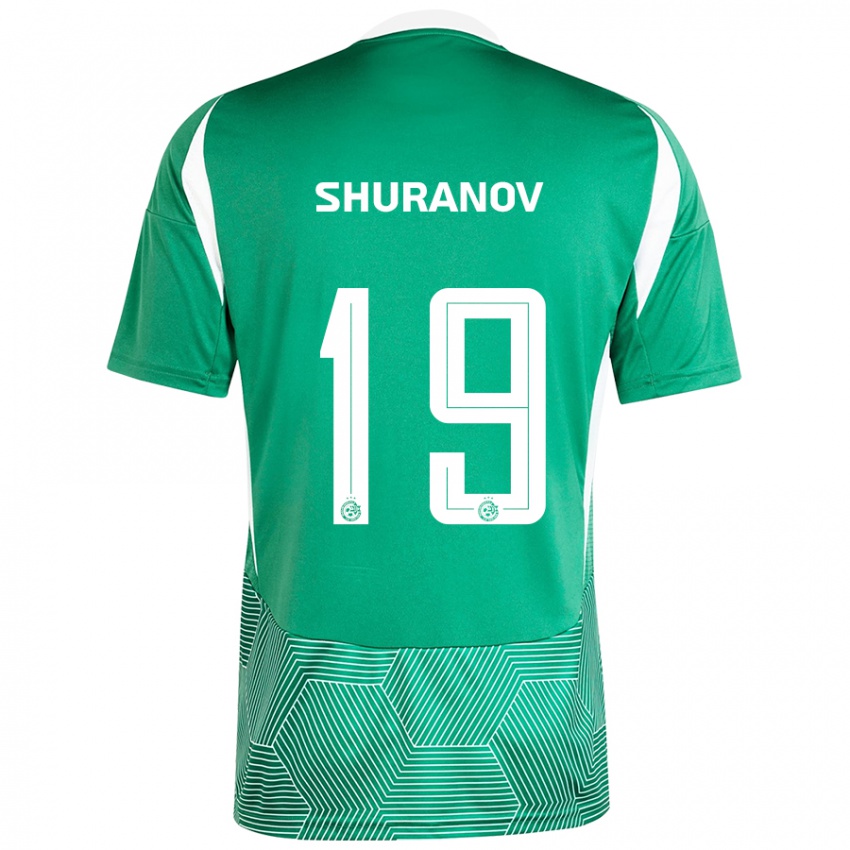 Kinder Erik Shuranov #19 Grün Weiß Heimtrikot Trikot 2024/25 T-Shirt Österreich