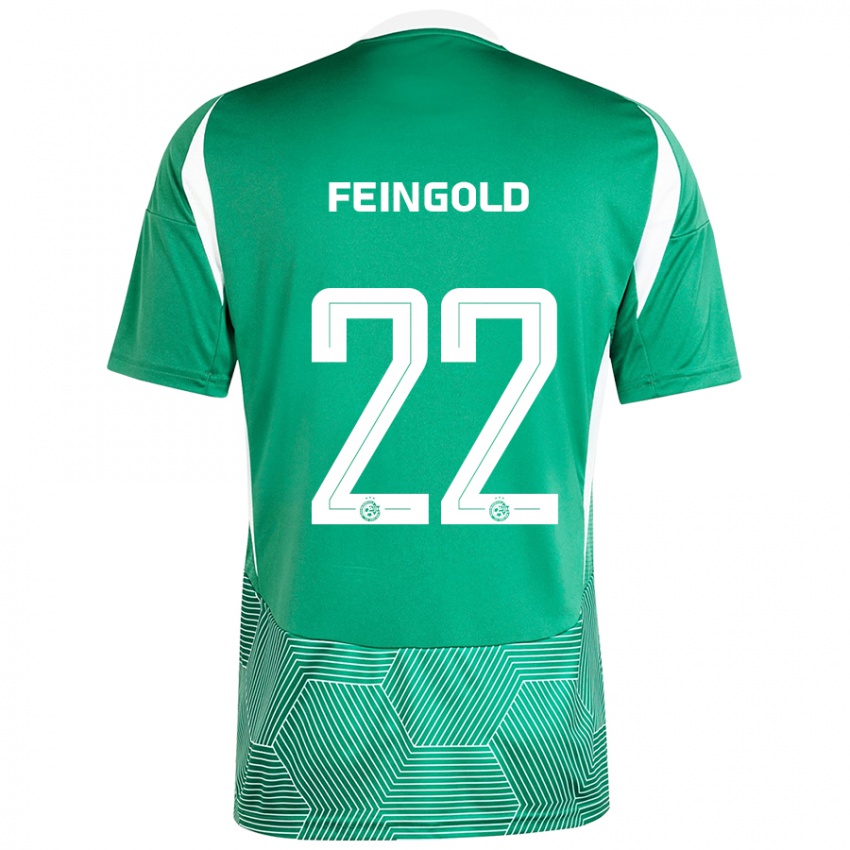 Kinder Ilay Feingold #22 Grün Weiß Heimtrikot Trikot 2024/25 T-Shirt Österreich