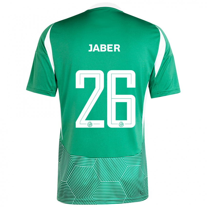 Kinder Mahmoud Jaber #26 Grün Weiß Heimtrikot Trikot 2024/25 T-Shirt Österreich