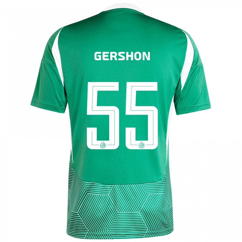 Kinder Rami Gershon #55 Grün Weiß Heimtrikot Trikot 2024/25 T-Shirt Österreich