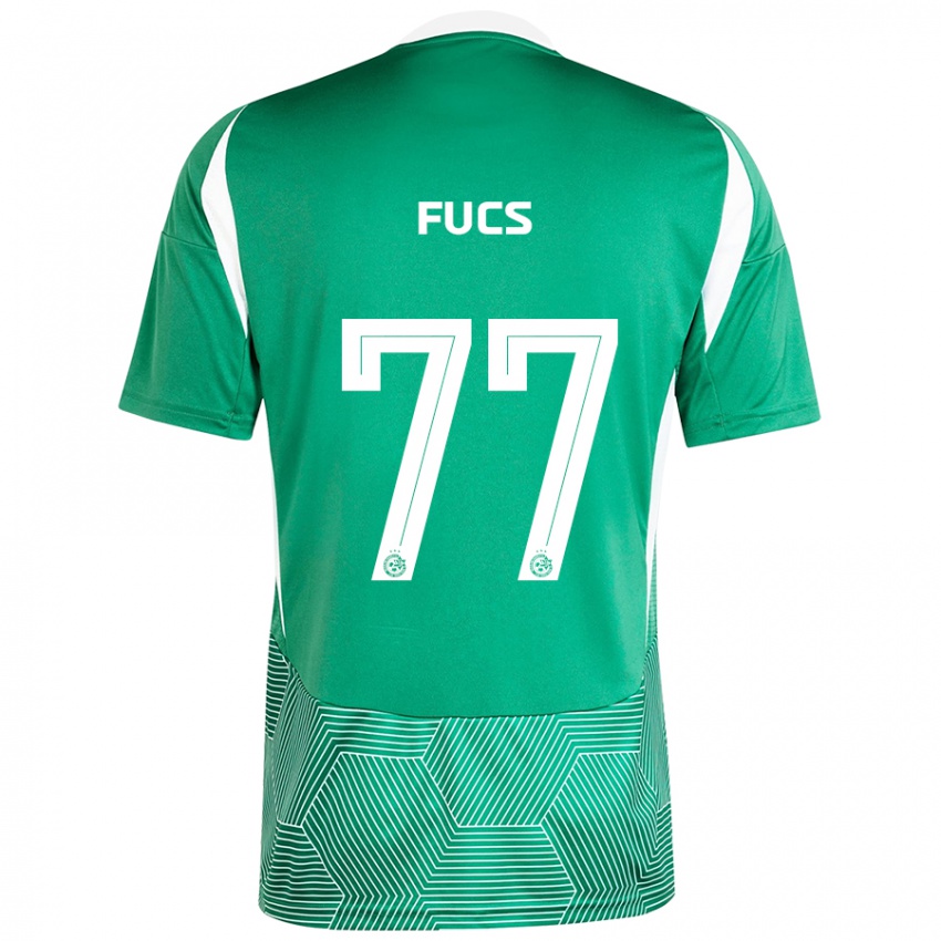 Kinder Roee Fucs #77 Grün Weiß Heimtrikot Trikot 2024/25 T-Shirt Österreich