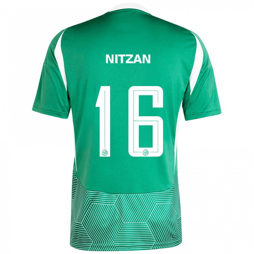 Kinder Itamar Nitzan #16 Grün Weiß Heimtrikot Trikot 2024/25 T-Shirt Österreich