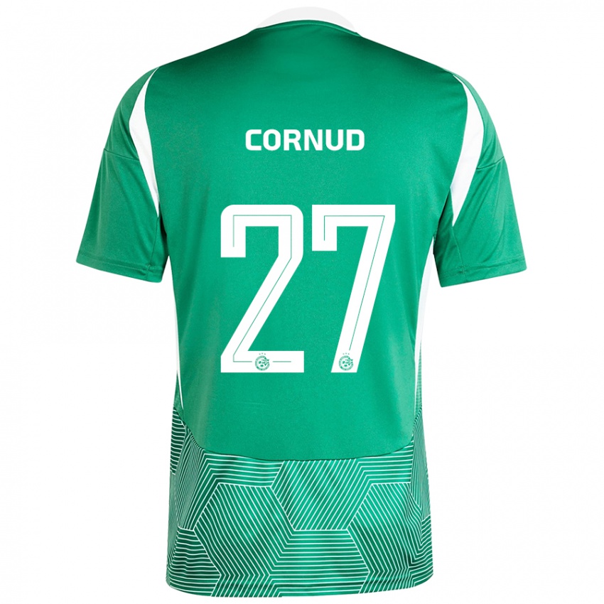 Kinder Pierre Cornud #27 Grün Weiß Heimtrikot Trikot 2024/25 T-Shirt Österreich