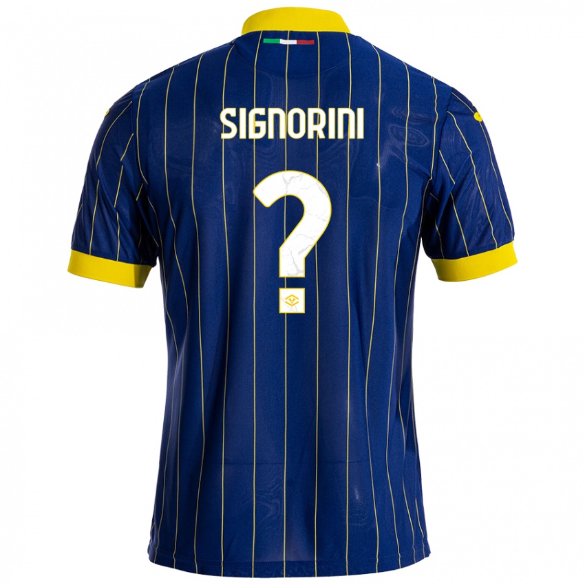 Kinder Simone Signorini #0 Blau Gelb Heimtrikot Trikot 2024/25 T-Shirt Österreich