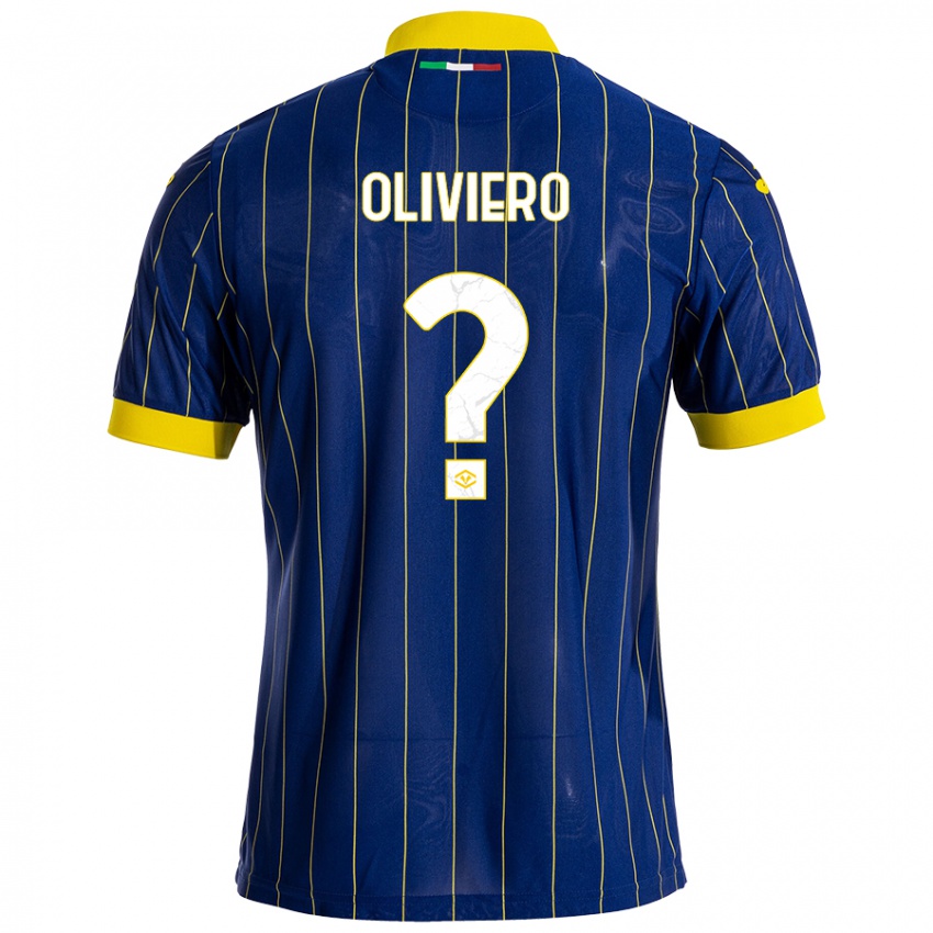 Kinder Davide Oliviero #0 Blau Gelb Heimtrikot Trikot 2024/25 T-Shirt Österreich