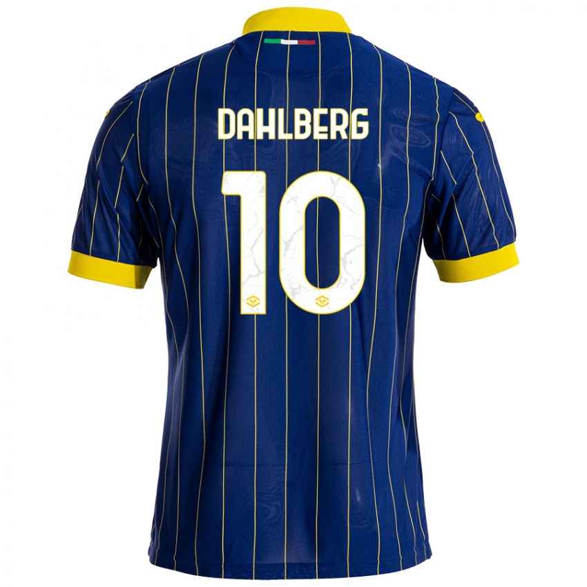 Kinder Jonna Dahlberg #10 Blau Gelb Heimtrikot Trikot 2024/25 T-Shirt Österreich