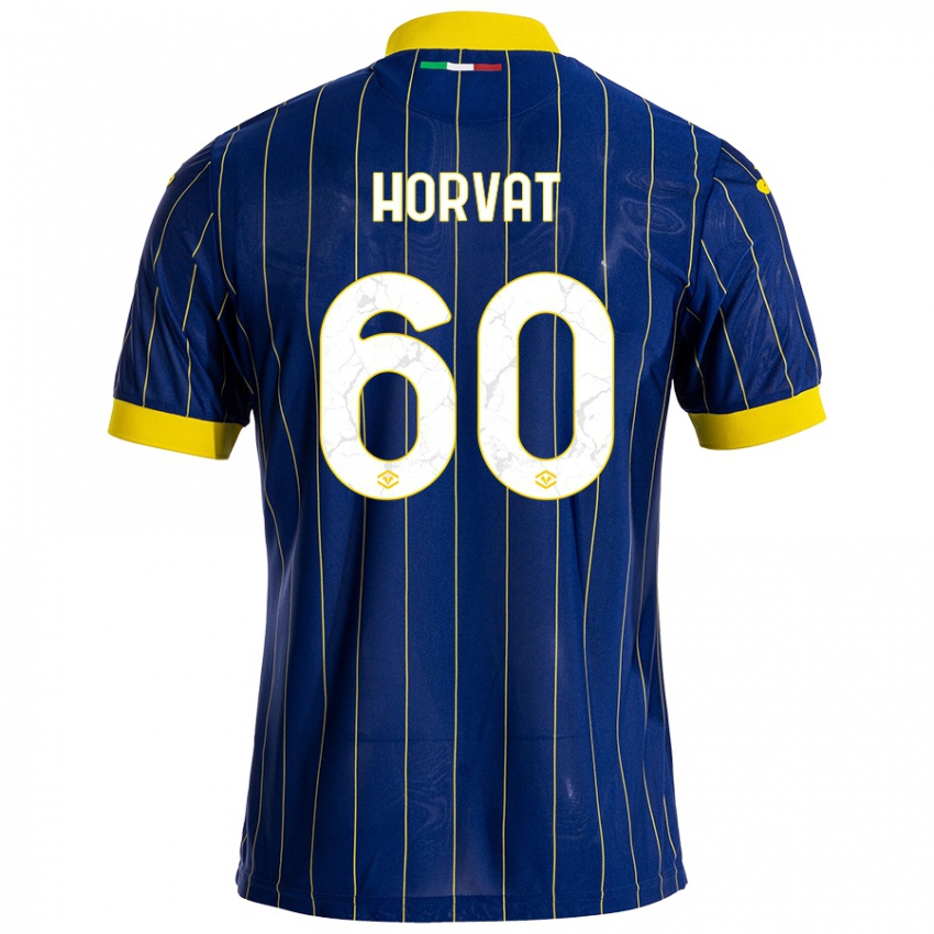 Kinder Mihaela Horvat #60 Blau Gelb Heimtrikot Trikot 2024/25 T-Shirt Österreich