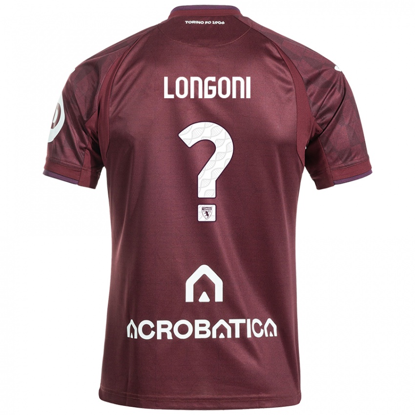 Kinder Marco Longoni #0 Kastanienbraun Weiß Heimtrikot Trikot 2024/25 T-Shirt Österreich