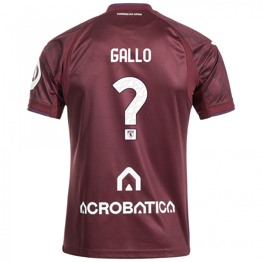 Kinder Tommaso Gallo #0 Kastanienbraun Weiß Heimtrikot Trikot 2024/25 T-Shirt Österreich