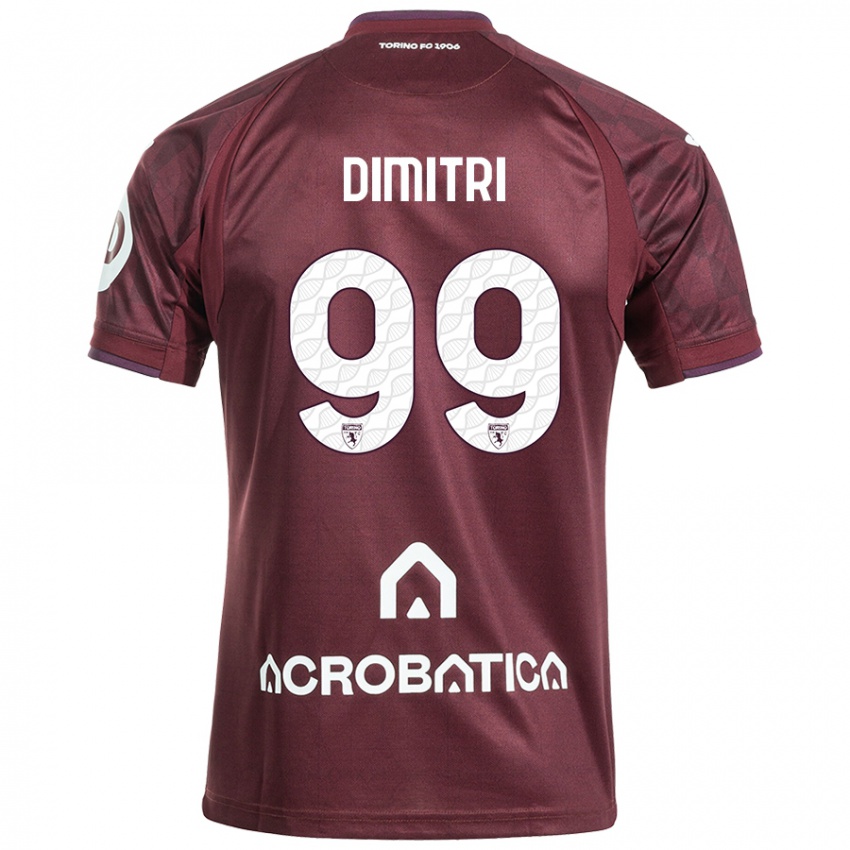 Kinder Matteo Dimitri #99 Kastanienbraun Weiß Heimtrikot Trikot 2024/25 T-Shirt Österreich