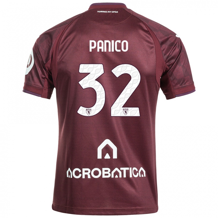 Kinder Patrizia Panico #32 Kastanienbraun Weiß Heimtrikot Trikot 2024/25 T-Shirt Österreich