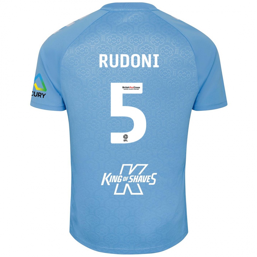 Kinder Jack Rudoni #5 Blau Weiß Heimtrikot Trikot 2024/25 T-Shirt Österreich