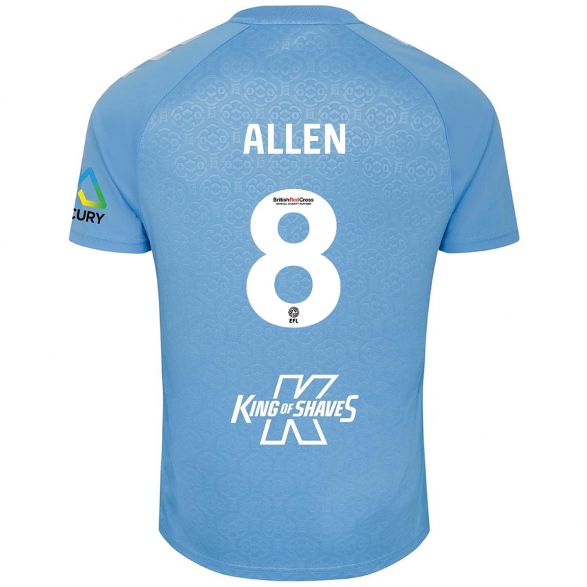 Kinder Jamie Allen #8 Blau Weiß Heimtrikot Trikot 2024/25 T-Shirt Österreich