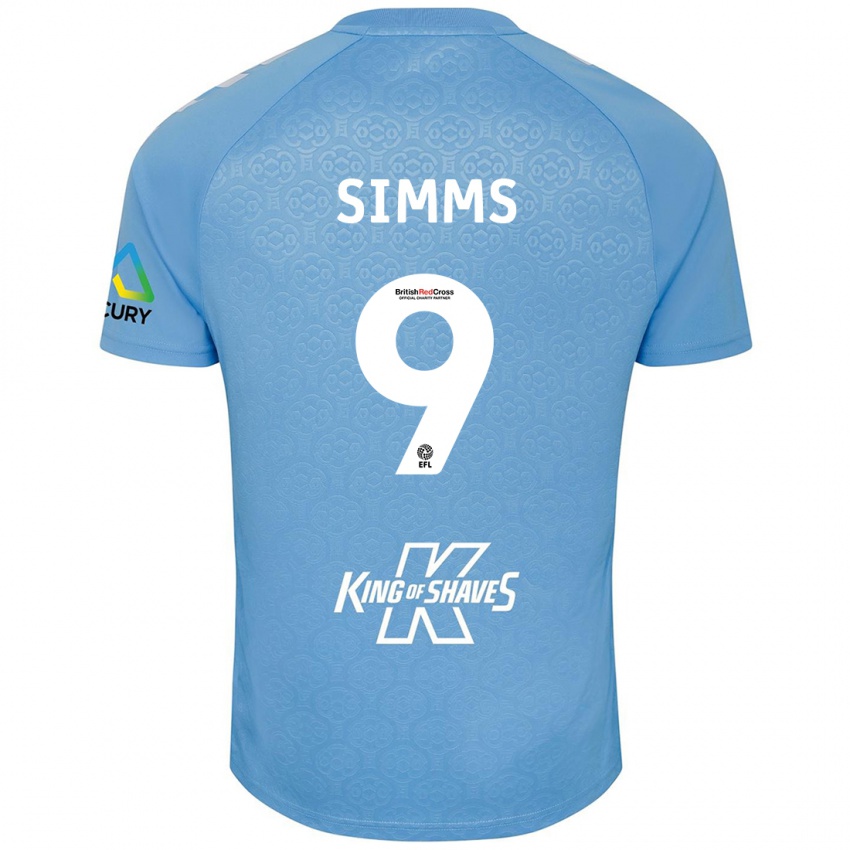 Kinder Ellis Simms #9 Blau Weiß Heimtrikot Trikot 2024/25 T-Shirt Österreich