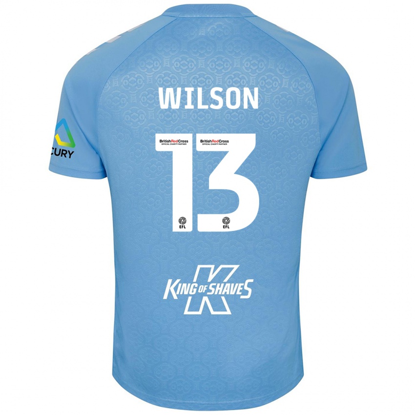 Kinder Ben Wilson #13 Blau Weiß Heimtrikot Trikot 2024/25 T-Shirt Österreich