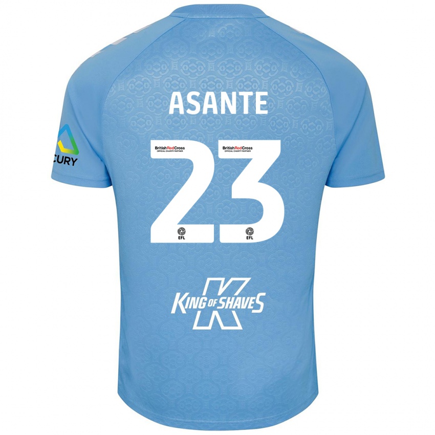 Kinder Brandon Thomas-Asante #23 Blau Weiß Heimtrikot Trikot 2024/25 T-Shirt Österreich