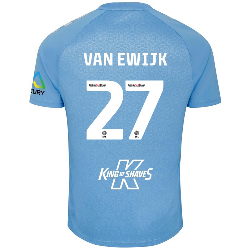 Kinder Milan Van Ewijk #27 Blau Weiß Heimtrikot Trikot 2024/25 T-Shirt Österreich