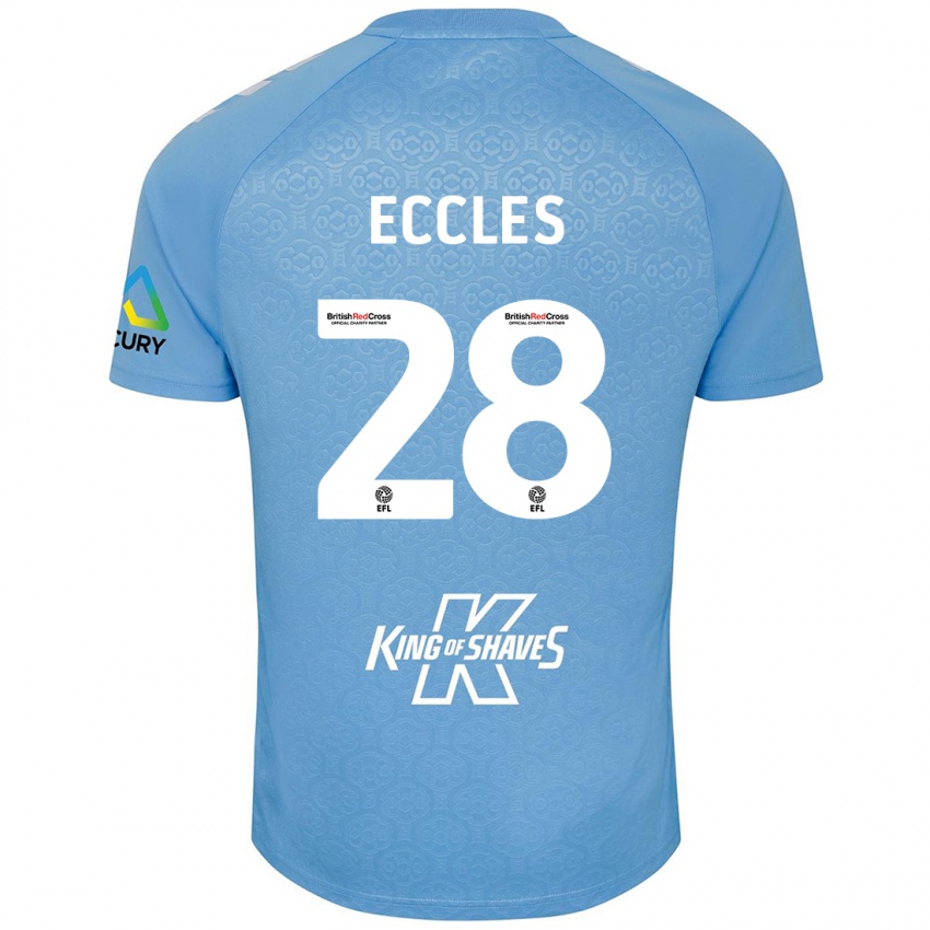 Kinder Josh Eccles #28 Blau Weiß Heimtrikot Trikot 2024/25 T-Shirt Österreich