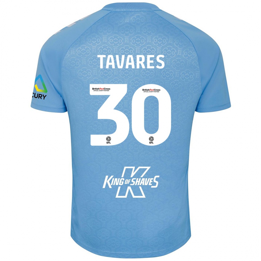 Kinder Fábio Tavares #30 Blau Weiß Heimtrikot Trikot 2024/25 T-Shirt Österreich