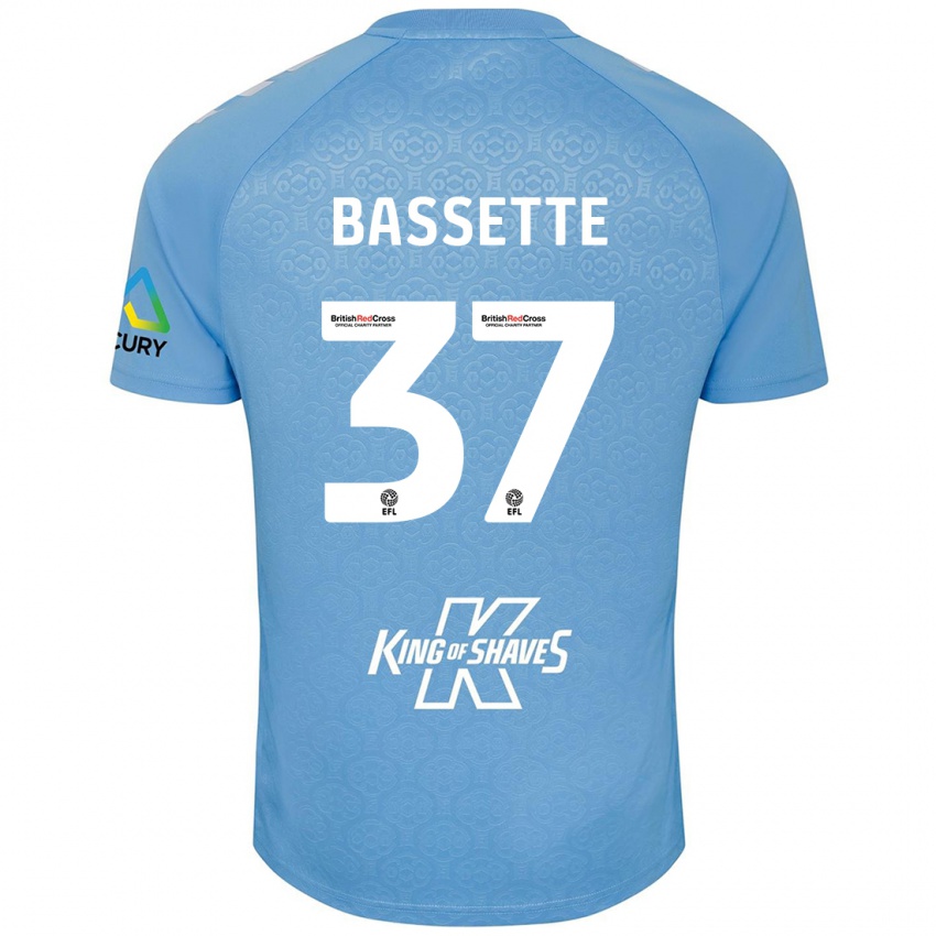 Kinder Norman Bassette #37 Blau Weiß Heimtrikot Trikot 2024/25 T-Shirt Österreich