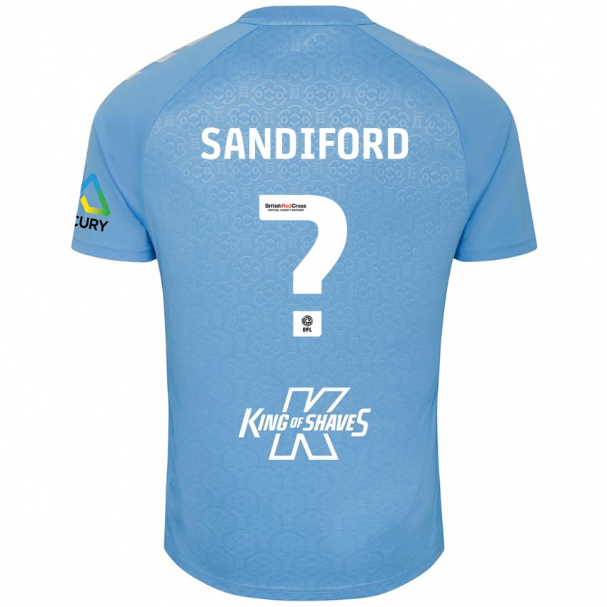 Kinder Greg Sandiford #0 Blau Weiß Heimtrikot Trikot 2024/25 T-Shirt Österreich