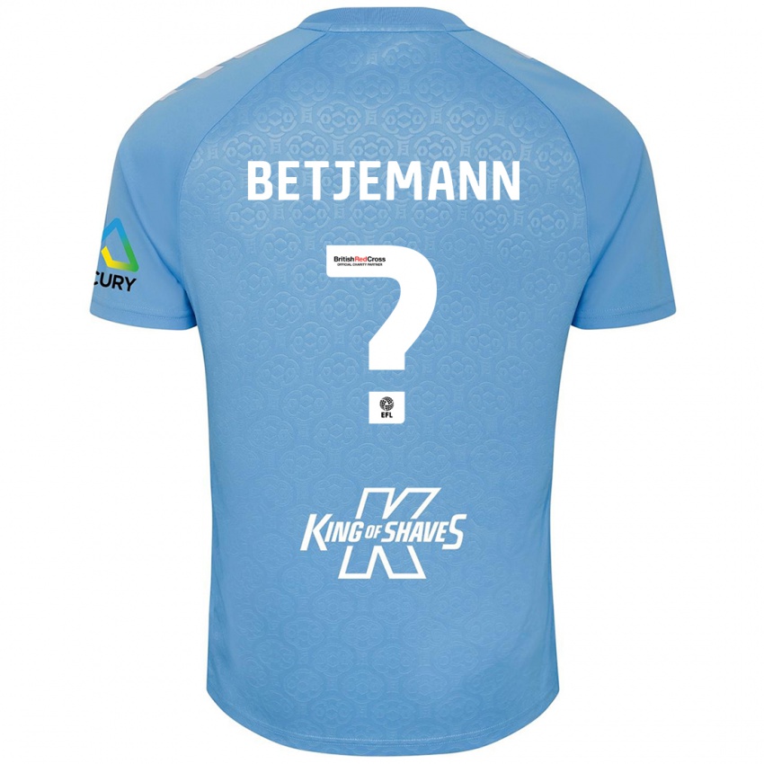 Kinder Elliot Betjemann #0 Blau Weiß Heimtrikot Trikot 2024/25 T-Shirt Österreich