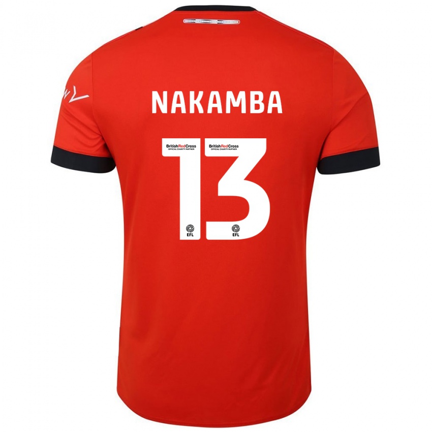 Kinder Marvelous Nakamba #13 Orange Schwarz Heimtrikot Trikot 2024/25 T-Shirt Österreich