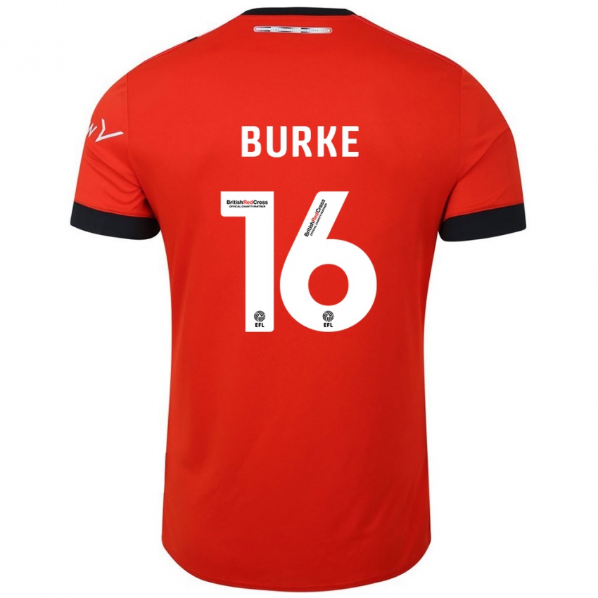 Kinder Reece Burke #16 Orange Schwarz Heimtrikot Trikot 2024/25 T-Shirt Österreich