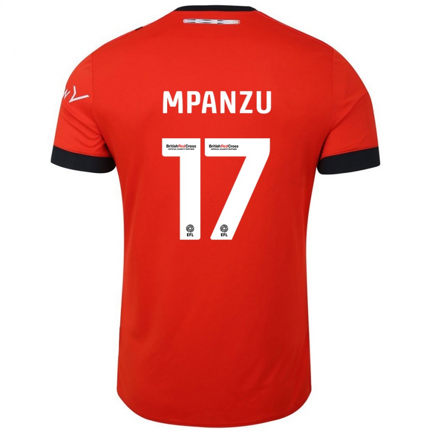 Kinder Pelly Ruddock Mpanzu #17 Orange Schwarz Heimtrikot Trikot 2024/25 T-Shirt Österreich