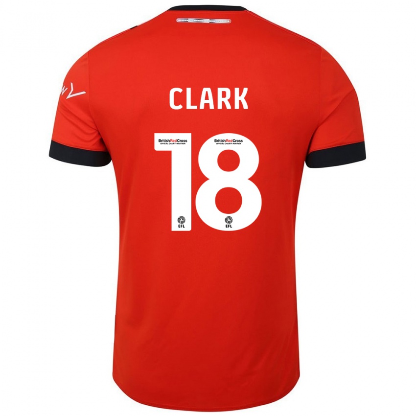 Kinder Jordan Clark #18 Orange Schwarz Heimtrikot Trikot 2024/25 T-Shirt Österreich