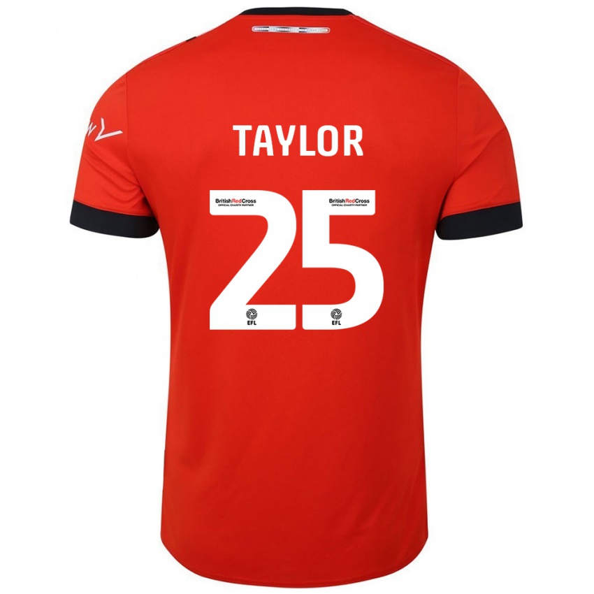 Kinder Joe Taylor #25 Orange Schwarz Heimtrikot Trikot 2024/25 T-Shirt Österreich