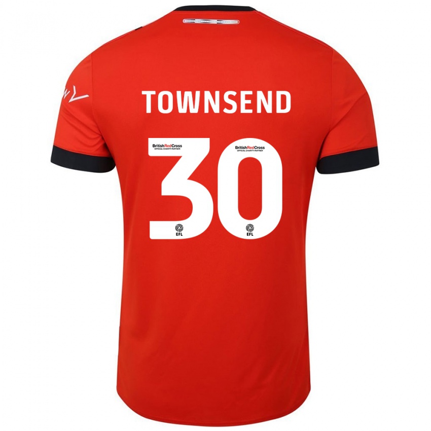 Kinder Andros Townsend #30 Orange Schwarz Heimtrikot Trikot 2024/25 T-Shirt Österreich