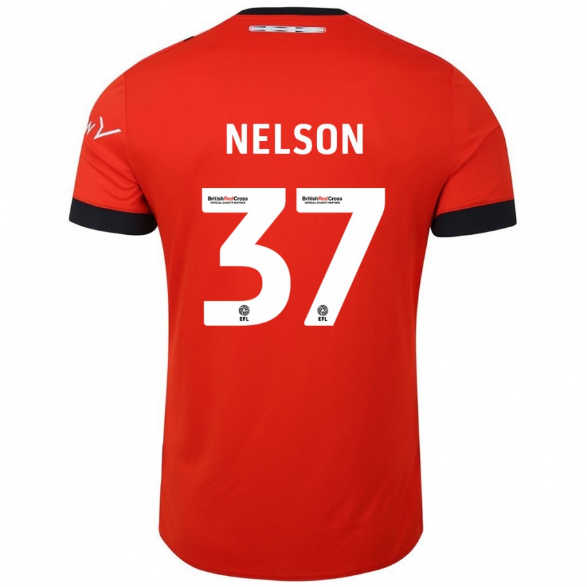 Kinder Zack Nelson #37 Orange Schwarz Heimtrikot Trikot 2024/25 T-Shirt Österreich