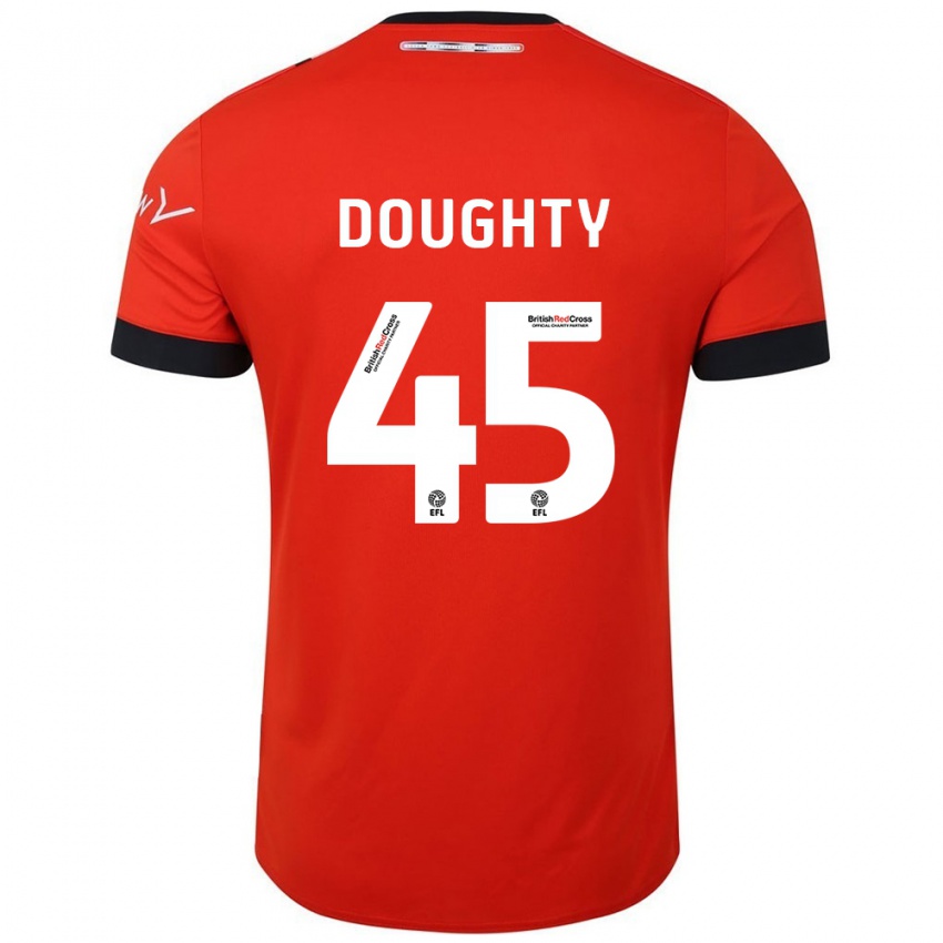 Kinder Alfie Doughty #45 Orange Schwarz Heimtrikot Trikot 2024/25 T-Shirt Österreich