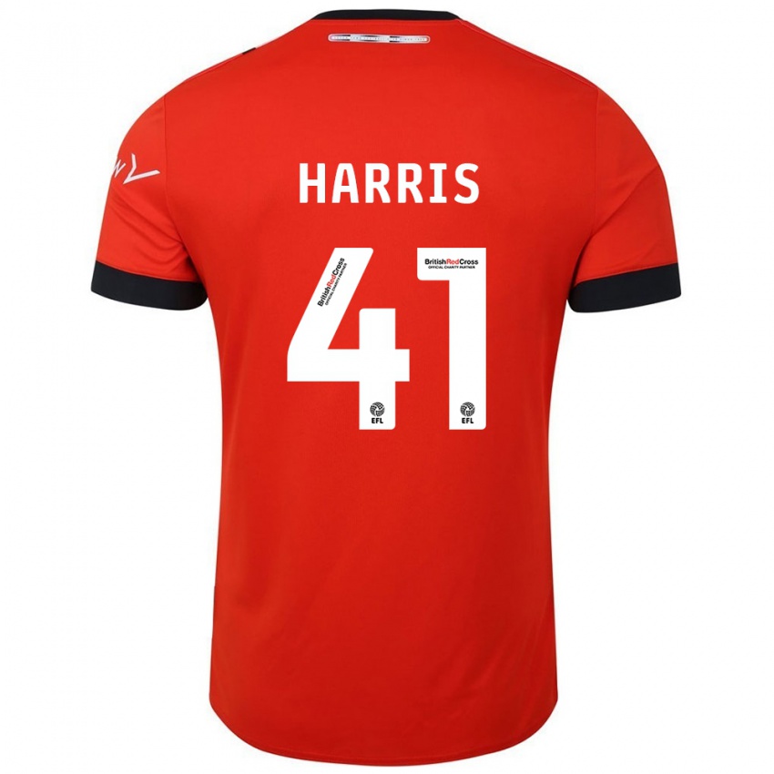 Kinder Taylan Harris #41 Orange Schwarz Heimtrikot Trikot 2024/25 T-Shirt Österreich