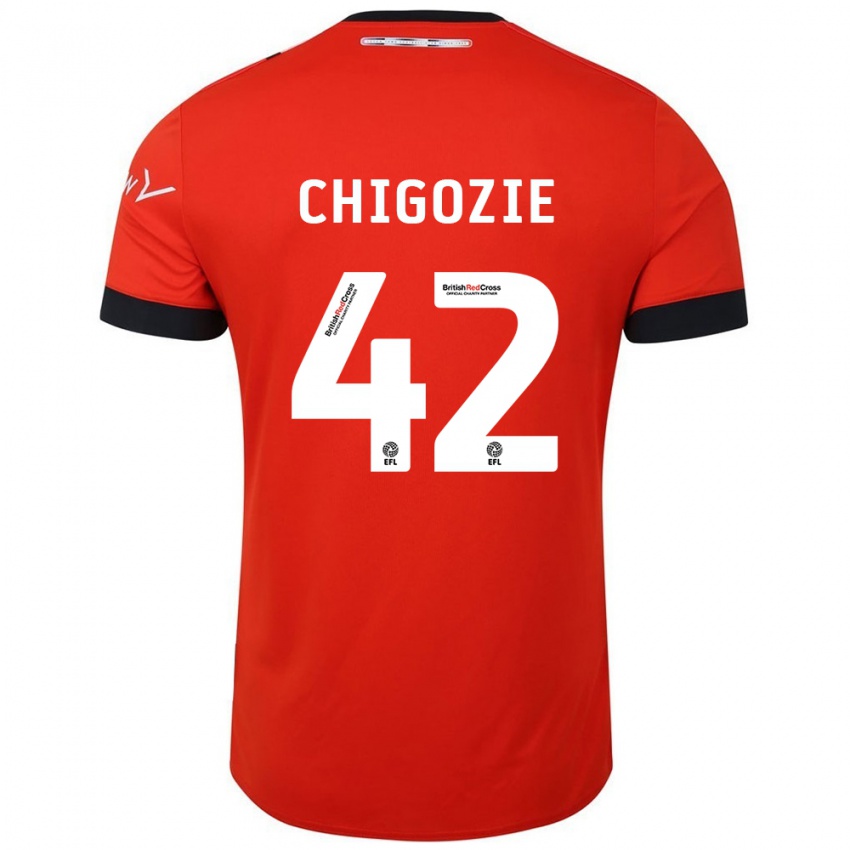 Kinder Christian Chigozie #42 Orange Schwarz Heimtrikot Trikot 2024/25 T-Shirt Österreich