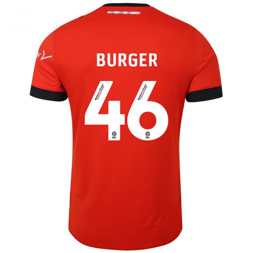 Kinder Jake Burger #46 Orange Schwarz Heimtrikot Trikot 2024/25 T-Shirt Österreich