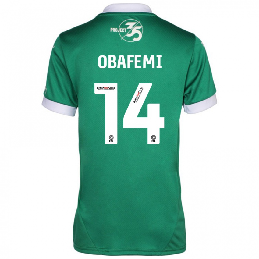 Kinder Michael Obafemi #14 Grün Weiß Heimtrikot Trikot 2024/25 T-Shirt Österreich