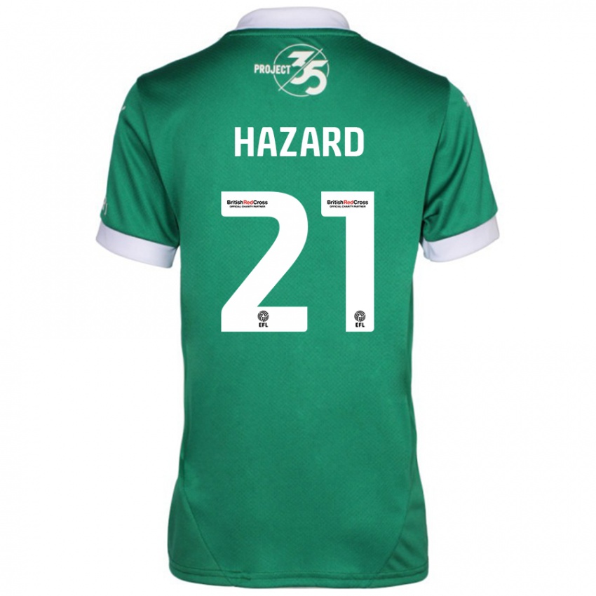 Kinder Conor Hazard #21 Grün Weiß Heimtrikot Trikot 2024/25 T-Shirt Österreich