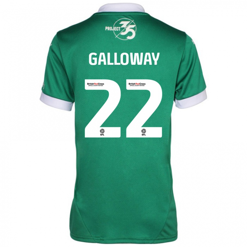 Kinder Brendan Galloway #22 Grün Weiß Heimtrikot Trikot 2024/25 T-Shirt Österreich