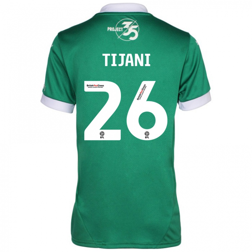 Kinder Muhamed Tijani #26 Grün Weiß Heimtrikot Trikot 2024/25 T-Shirt Österreich