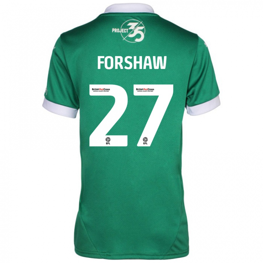 Kinder Adam Forshaw #27 Grün Weiß Heimtrikot Trikot 2024/25 T-Shirt Österreich