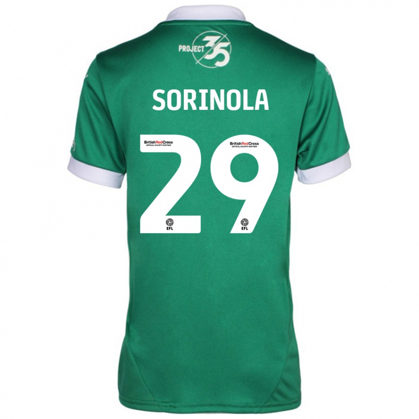 Kinder Matthew Sorinola #29 Grün Weiß Heimtrikot Trikot 2024/25 T-Shirt Österreich