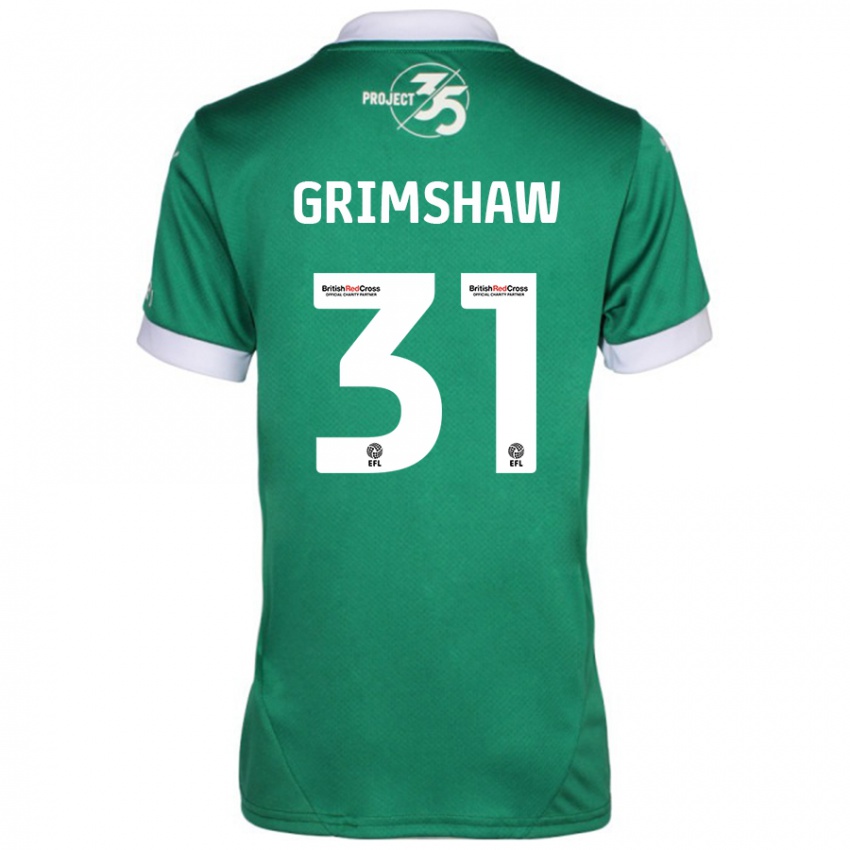 Kinder Daniel Grimshaw #31 Grün Weiß Heimtrikot Trikot 2024/25 T-Shirt Österreich