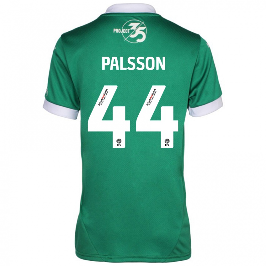 Kinder Victor Pálsson #44 Grün Weiß Heimtrikot Trikot 2024/25 T-Shirt Österreich