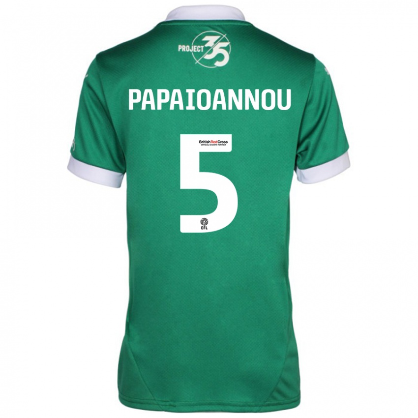 Kinder Panagiota Papaioannou #5 Grün Weiß Heimtrikot Trikot 2024/25 T-Shirt Österreich