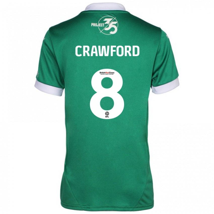 Kinder Imy Crawford #8 Grün Weiß Heimtrikot Trikot 2024/25 T-Shirt Österreich