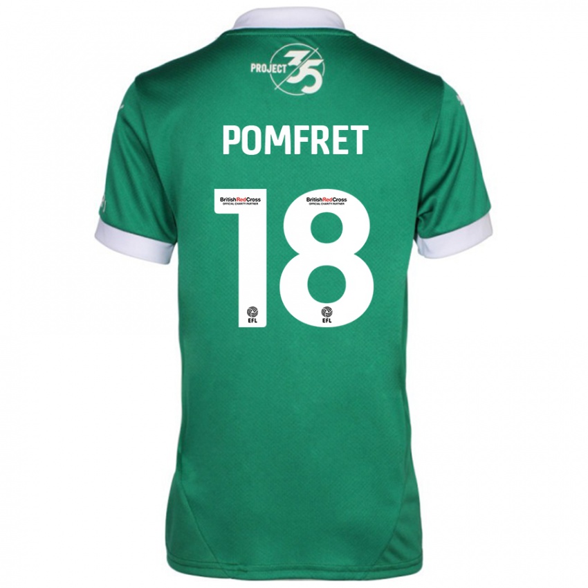 Kinder Taya Pomfret #18 Grün Weiß Heimtrikot Trikot 2024/25 T-Shirt Österreich